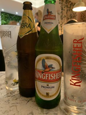 Selection of Indian beers  at Mango Vegetarian in Wetherby