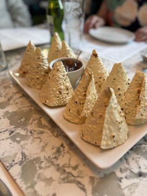 Papads   at Mango Vegetarian in Wetherby