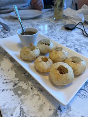 Pano Puri - the stand out dish of the evening   at Mango Vegetarian in Wetherby