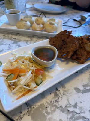 Onion bajis   at Mango Vegetarian in Wetherby