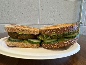 Veggie Burger Sandwich at Energize in Boston