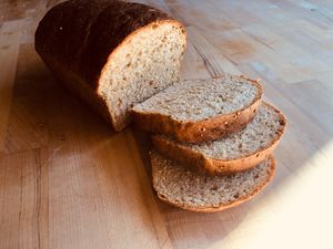 Hi fiber multigrain. All vegan, including unbleached sugar  at Sunflour Community Bakery in Rome