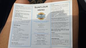 Menu at Sunflour Community Bakery in Rome