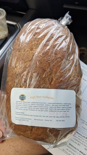 Vegan bread at Sunflour Community Bakery in Rome