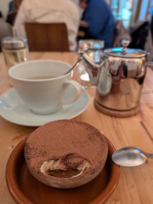 Vegan tiramisu at Alecrim in Carrapateira