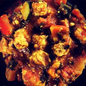 Moroccan Stewed Tempeh with Apricots & Mint at Wasteless Vegan Kitchen in Footscray