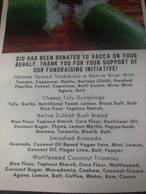 The morning tea menu at Wasteless Vegan Kitchen in Footscray