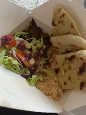 Lamb shawarma platter (also came with fries!) at The Red Berry in Huddersfield