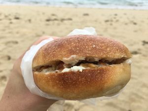 Banana walnut sandwich at Giving Tree Home in Ishigaki