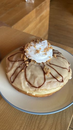 Banoffee doughnut!  at Dreamwave Donuts in Canggu