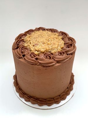 German chocolate cake at Sweet Leaf Cakery in Idaho Falls
