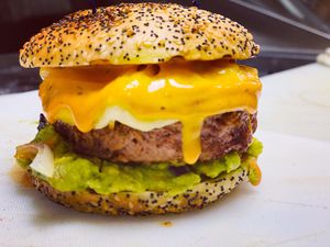 Vegan Beyond The Guac Burger at Good Roots Natural Market in Haverstraw