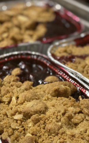 Vegan Mixed Berry Cobbler at Good Roots Natural Market in Haverstraw