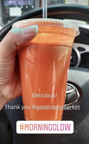Morning Glow - Organic Cold Pressed Juice - Juice Bar Rockland County NY  at Good Roots Natural Market in Haverstraw