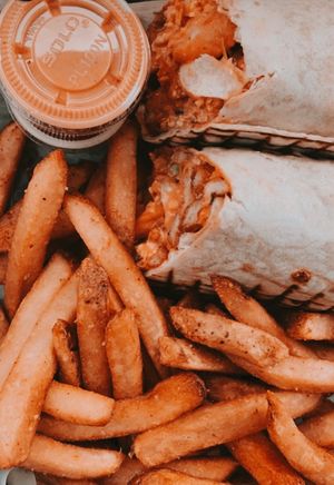 Vegan Buffalo Chick’N Wrap - Good Roots Natural Market & Juice Bar - Rockland County, NY at Good Roots Natural Market in Haverstraw