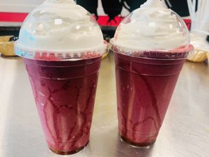 Red Velvet Smoothie at Good Roots Natural Market in Haverstraw