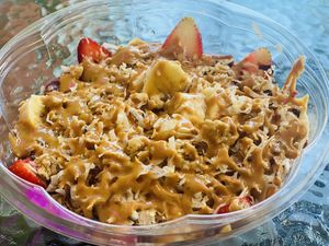 Acai Bowl with Peanut Butter Drizzle - Rockland County, NY Juice Bar - Smoothie at Good Roots Natural Market in Haverstraw