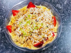 House Piña Colada Bowl ( Smoothie Bowl ) at Good Roots Natural Market in Haverstraw