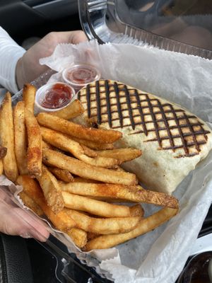 Vegan burrito  at Good Roots Natural Market in Haverstraw