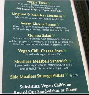 Vegan Menu 🌱🌱 at Danny's Deli & Grill in Ventura