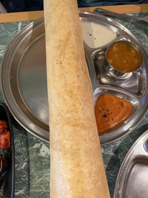 Masala dosa - warning coconut chutney contains dairy (was removed after asking)   at Dosa & Chaat in Gaithersburg
