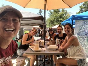 Brunch with new friends made at Pizza Riot’s event!  at Pizza Riot in Chico