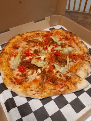 Funky Artichoke at Pizza Riot in Chico