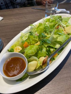 Fruit salad with sesame plum dressing  at The Cafe by Xiang Yang Ming Shan  in Taipei