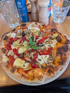 Pizza Vegana at Esplanade in Dunedin
