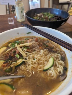 Kimchi ramen 🍜 at De Patchka in Amsterdam