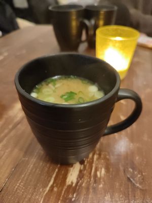 miso soup at De Patchka in Amsterdam