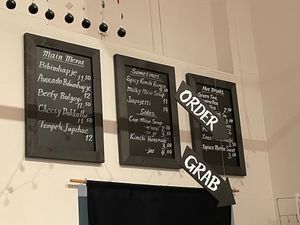 Menu Board at De Patchka in Amsterdam