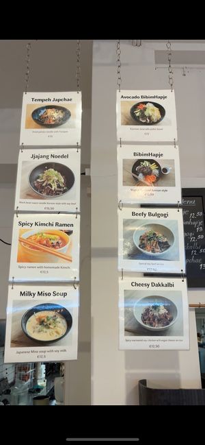 Picture menu  at De Patchka in Amsterdam