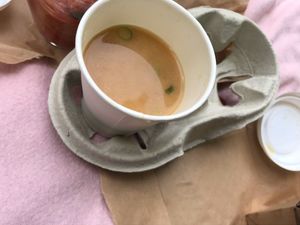 Miso soup at De Patchka in Amsterdam