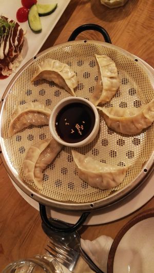 kimchi gyoza at Yong Green Food in Fitzroy