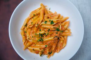Penne a la vodka (vegan option with with coconut milk)  at Santo Bruklin in Brooklyn