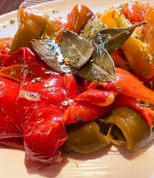 roast veg at La Olivera in Nueno