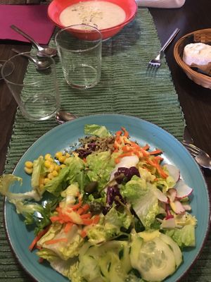 Vichyssoise y Ensalada at La Olivera in Nueno