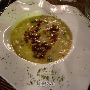 Risotto with zucchini, broccoli and red pesto at La Olivera in Nueno