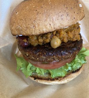 Chilli Bean Burger  at NICE in Fukuoka