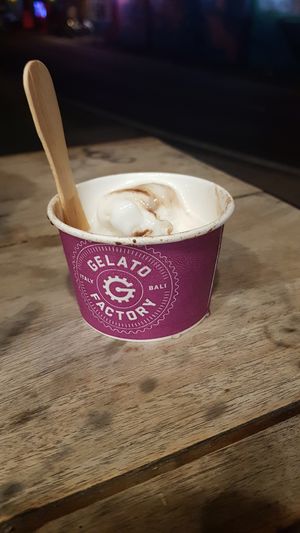 Vegan gelato at Gelato Factory in Pecatu