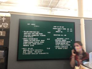 Lunch choices at Chase's Daily in Belfast