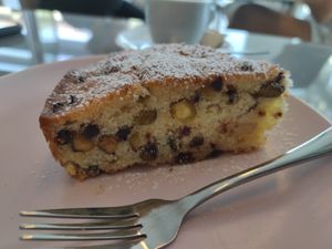 Chocolate and almond cake at DELI in Orzinuovi