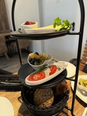 Vegan Schlemmerbreakfast  at Sarah's Konditorei & Cafe in Koenigswinter