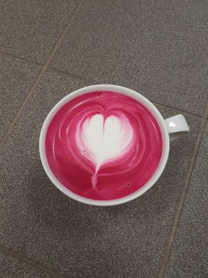 Beetroot Cappuccino at Sarah's Konditorei & Cafe in Koenigswinter