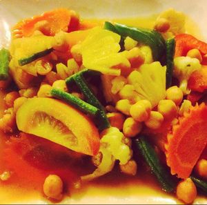 Pineapple & Chickpea Curry!  at Peace Cafe in Siem Reap