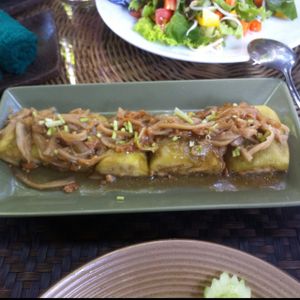 Eggplant Delight ($3.50) at Peace Cafe in Siem Reap