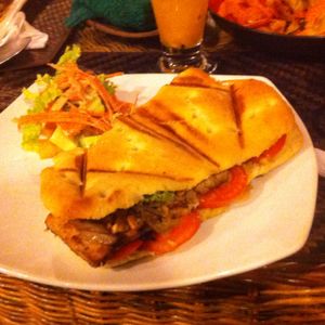 Tofu & mushroom panini ($4) at Peace Cafe in Siem Reap