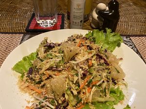 Pomelo salad   at Peace Cafe in Siem Reap