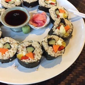 veggie sushi at Peace Cafe in Siem Reap